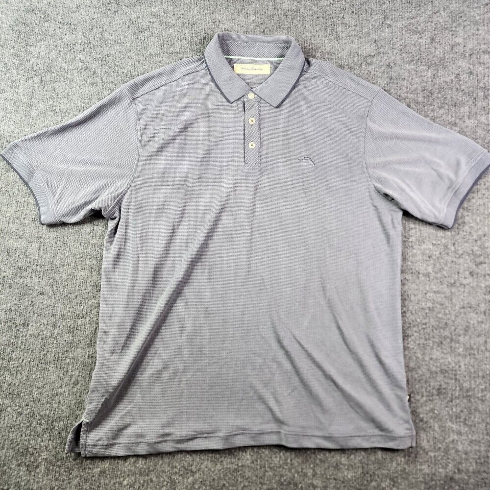 Tommy Bahama Mens Short Sleeve Performance Modal‎ Golf Polo Size XL Gray